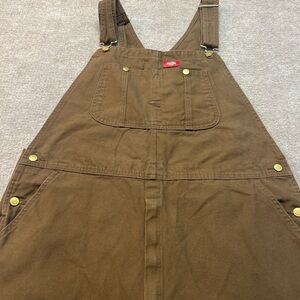Brown Overalls with Pocket Detail